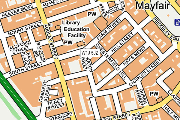 W1J 5JZ map - OS OpenMap – Local (Ordnance Survey)