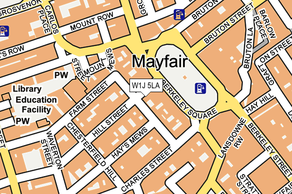 W1J 5LA map - OS OpenMap – Local (Ordnance Survey)