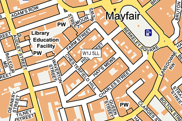 W1J 5LL map - OS OpenMap – Local (Ordnance Survey)