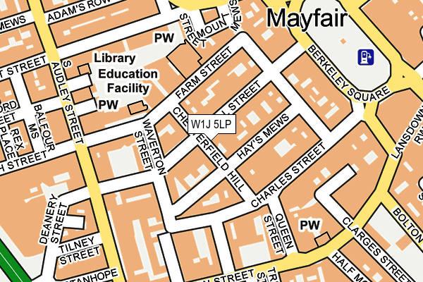 W1J 5LP map - OS OpenMap – Local (Ordnance Survey)