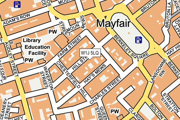 W1J 5LQ map - OS OpenMap – Local (Ordnance Survey)