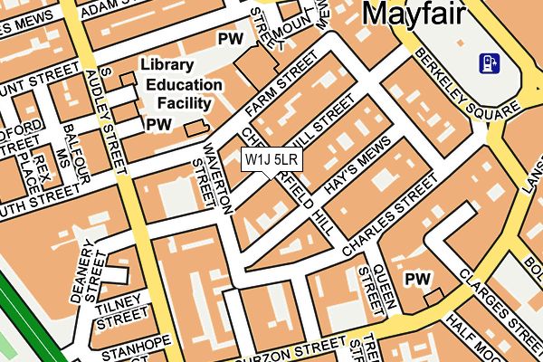 W1J 5LR map - OS OpenMap – Local (Ordnance Survey)