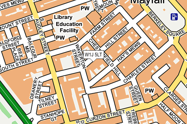 W1J 5LT map - OS OpenMap – Local (Ordnance Survey)