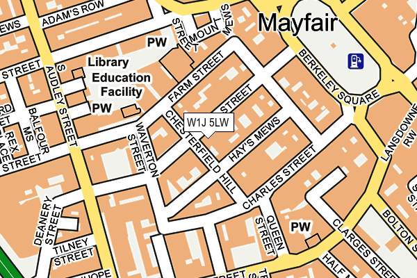 W1J 5LW map - OS OpenMap – Local (Ordnance Survey)