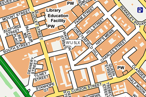 W1J 5LX map - OS OpenMap – Local (Ordnance Survey)