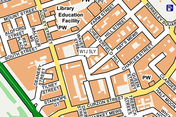 W1J 5LY map - OS OpenMap – Local (Ordnance Survey)