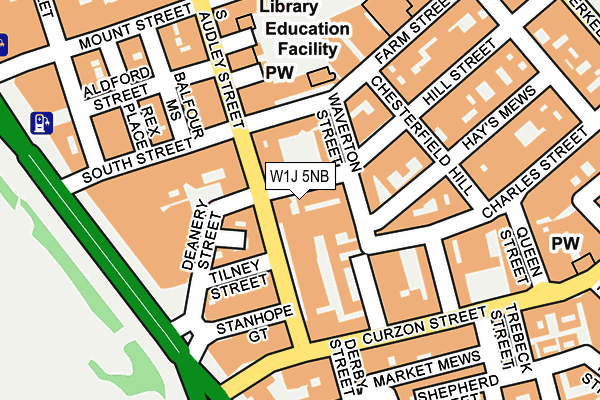 W1J 5NB map - OS OpenMap – Local (Ordnance Survey)