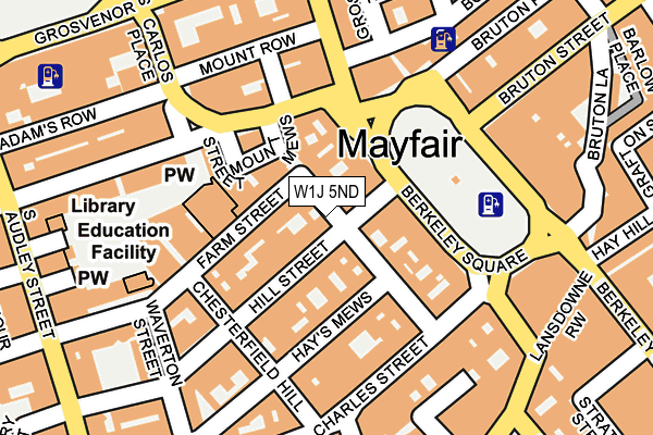W1J 5ND map - OS OpenMap – Local (Ordnance Survey)