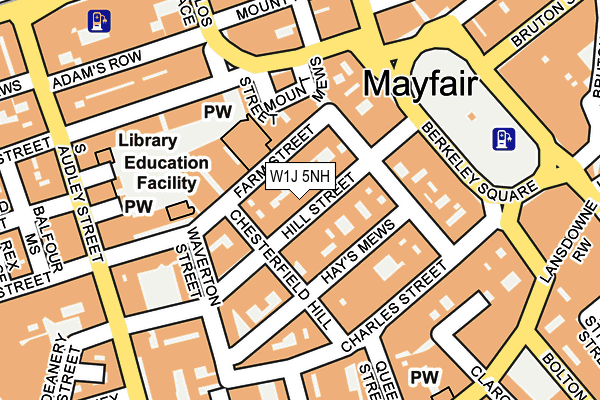 W1J 5NH map - OS OpenMap – Local (Ordnance Survey)