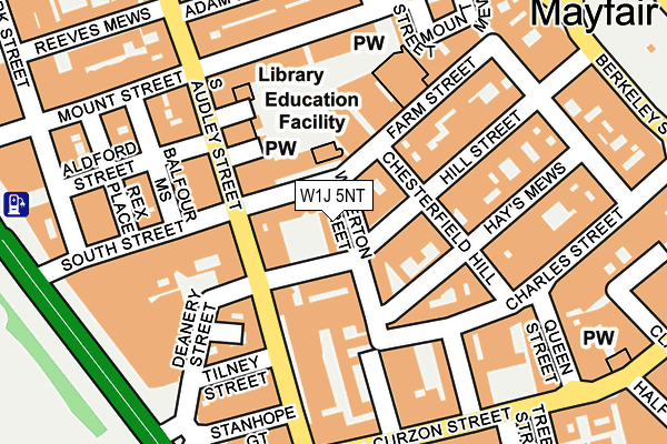 W1J 5NT map - OS OpenMap – Local (Ordnance Survey)