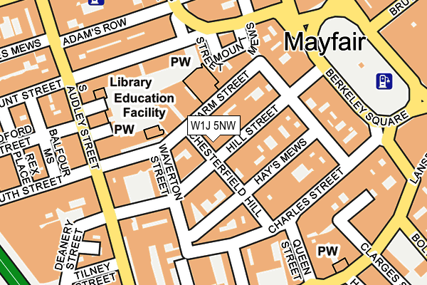 W1J 5NW map - OS OpenMap – Local (Ordnance Survey)