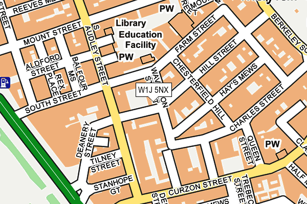 W1J 5NX map - OS OpenMap – Local (Ordnance Survey)