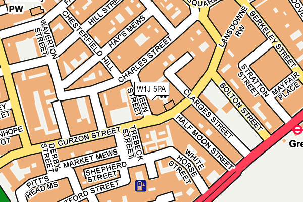 W1J 5PA map - OS OpenMap – Local (Ordnance Survey)