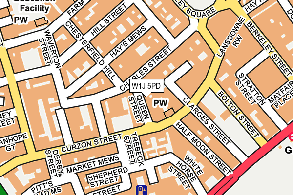 W1J 5PD map - OS OpenMap – Local (Ordnance Survey)