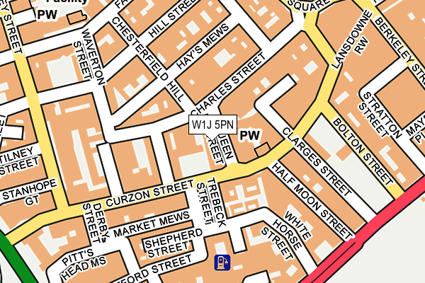 W1J 5PN map - OS OpenMap – Local (Ordnance Survey)