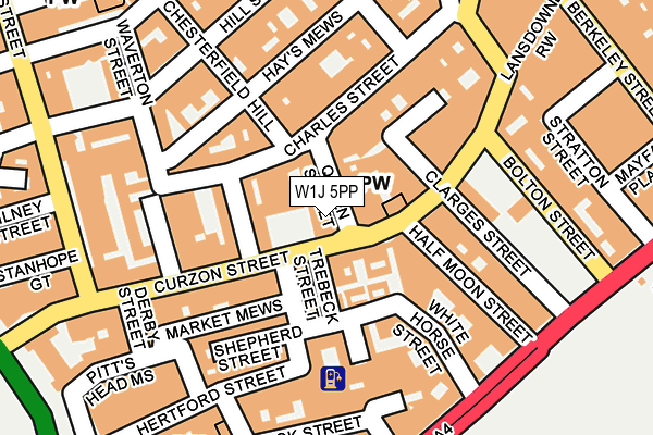 W1J 5PP map - OS OpenMap – Local (Ordnance Survey)