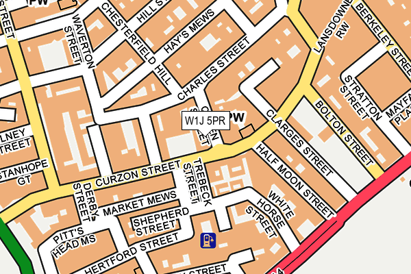 W1J 5PR map - OS OpenMap – Local (Ordnance Survey)