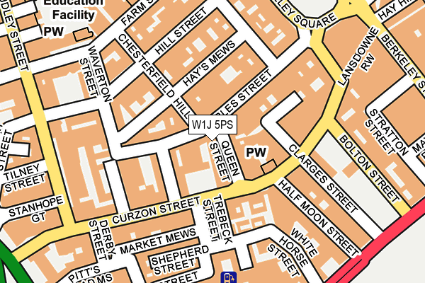 W1J 5PS map - OS OpenMap – Local (Ordnance Survey)