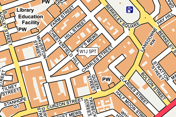 W1J 5PT map - OS OpenMap – Local (Ordnance Survey)