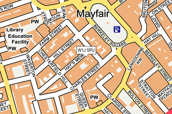 W1J 5PU map - OS OpenMap – Local (Ordnance Survey)