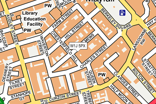 W1J 5PX map - OS OpenMap – Local (Ordnance Survey)