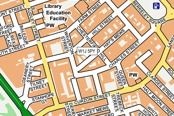 W1J 5PY map - OS OpenMap – Local (Ordnance Survey)