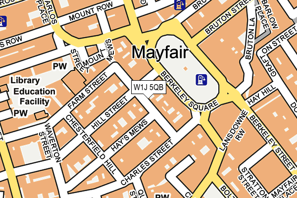W1J 5QB map - OS OpenMap – Local (Ordnance Survey)
