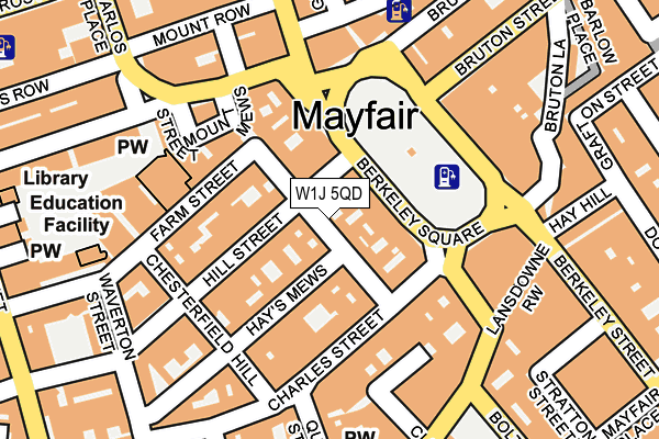 W1J 5QD map - OS OpenMap – Local (Ordnance Survey)