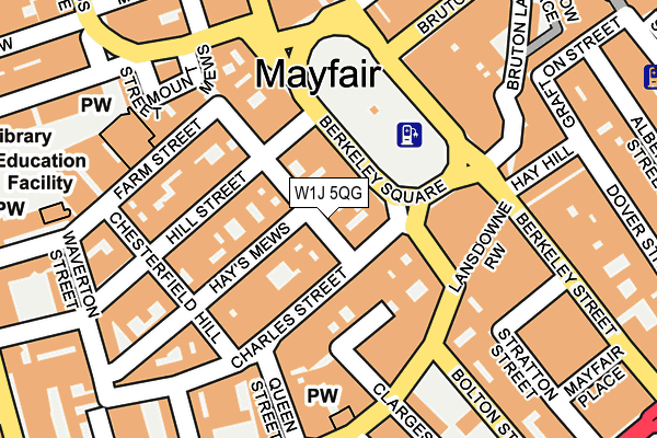 W1J 5QG map - OS OpenMap – Local (Ordnance Survey)