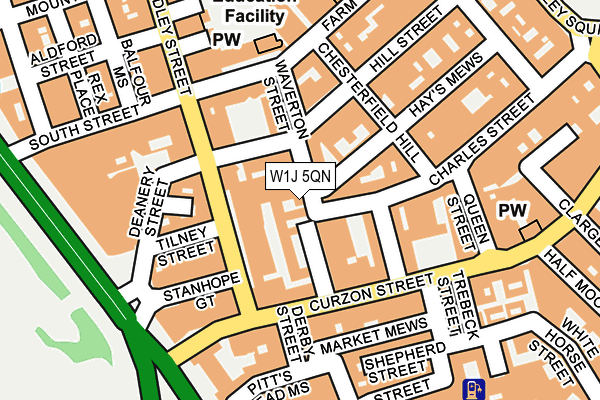 W1J 5QN map - OS OpenMap – Local (Ordnance Survey)