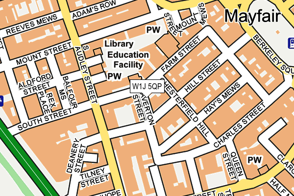 W1J 5QP map - OS OpenMap – Local (Ordnance Survey)