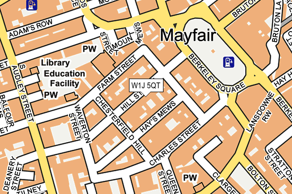 W1J 5QT map - OS OpenMap – Local (Ordnance Survey)