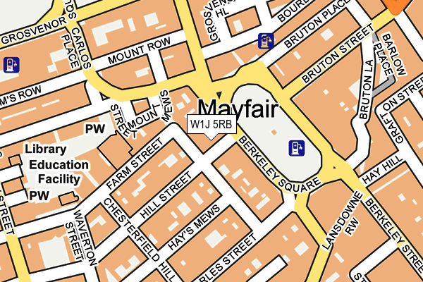 W1J 5RB map - OS OpenMap – Local (Ordnance Survey)