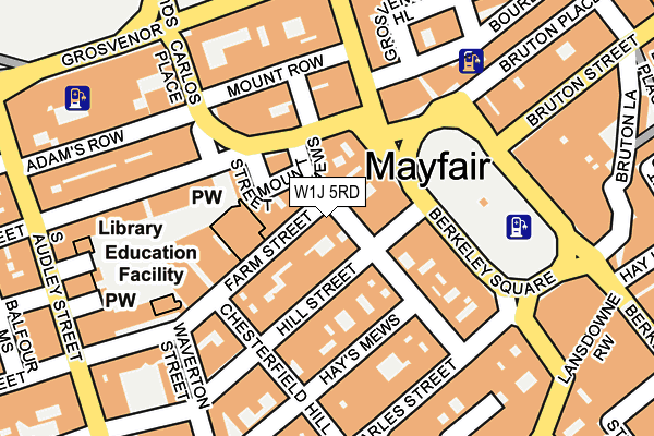 W1J 5RD map - OS OpenMap – Local (Ordnance Survey)