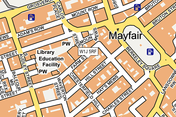 W1J 5RF map - OS OpenMap – Local (Ordnance Survey)