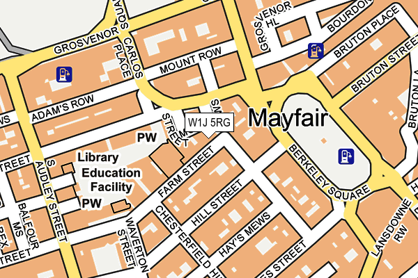 W1J 5RG map - OS OpenMap – Local (Ordnance Survey)