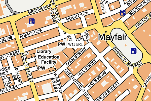 W1J 5RL map - OS OpenMap – Local (Ordnance Survey)
