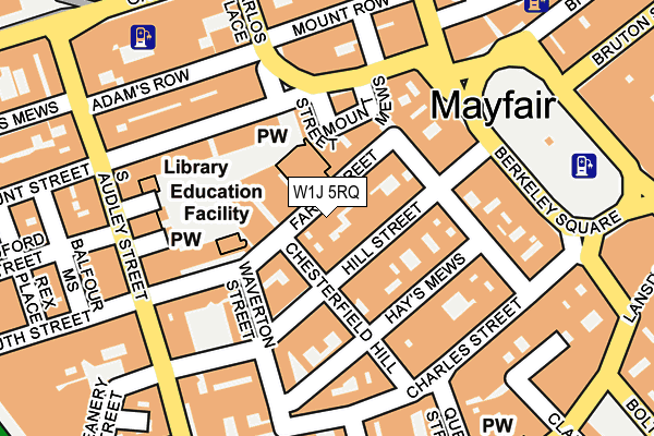 W1J 5RQ map - OS OpenMap – Local (Ordnance Survey)