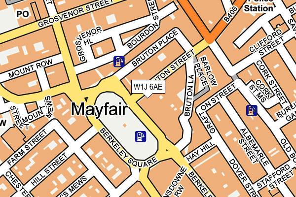 W1J 6AE map - OS OpenMap – Local (Ordnance Survey)