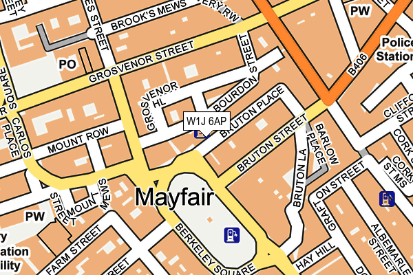 W1J 6AP map - OS OpenMap – Local (Ordnance Survey)