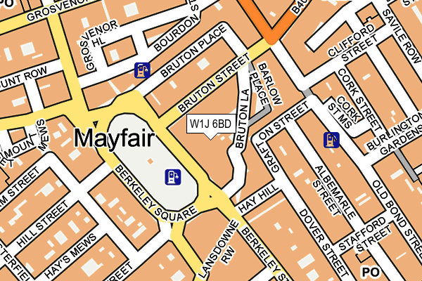 W1J 6BD map - OS OpenMap – Local (Ordnance Survey)