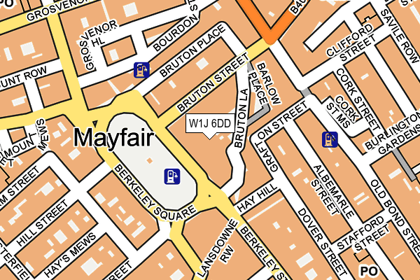 W1J 6DD map - OS OpenMap – Local (Ordnance Survey)