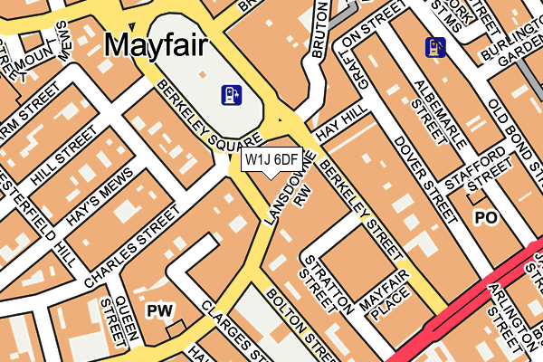 W1J 6DF map - OS OpenMap – Local (Ordnance Survey)