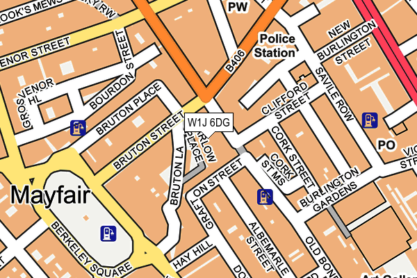 W1J 6DG map - OS OpenMap – Local (Ordnance Survey)