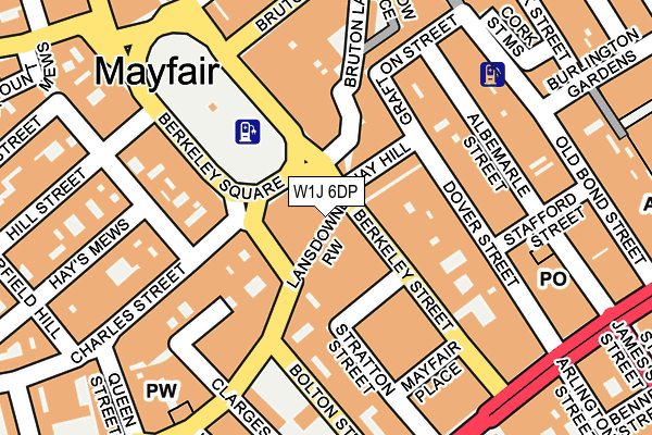 W1J 6DP map - OS OpenMap – Local (Ordnance Survey)