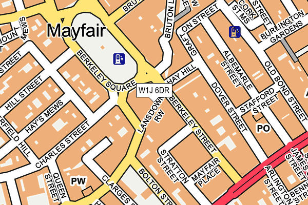 W1J 6DR map - OS OpenMap – Local (Ordnance Survey)