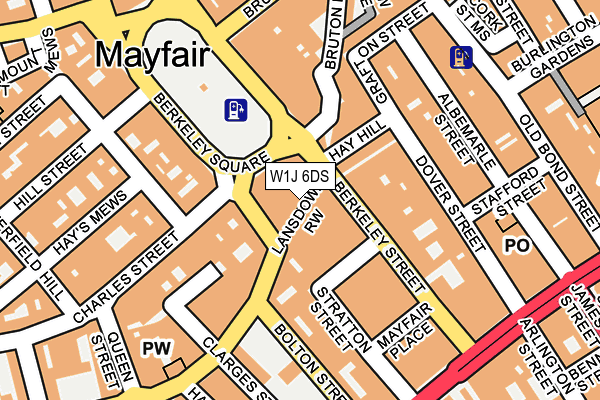 W1J 6DS map - OS OpenMap – Local (Ordnance Survey)