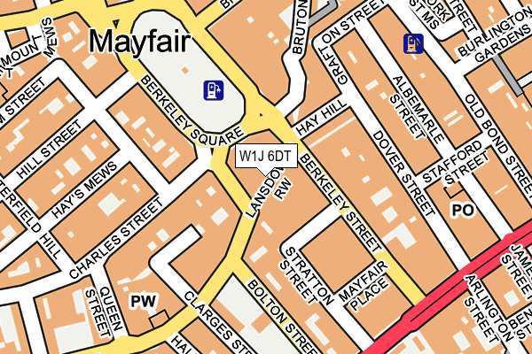 W1J 6DT map - OS OpenMap – Local (Ordnance Survey)