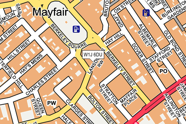 W1J 6DU map - OS OpenMap – Local (Ordnance Survey)