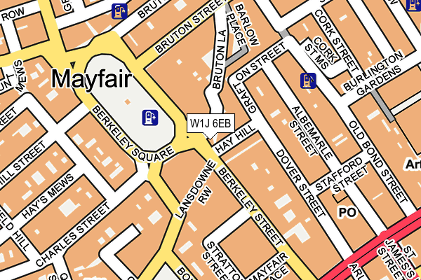 W1J 6EB map - OS OpenMap – Local (Ordnance Survey)